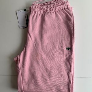 NWT Lacoste Sport Fleece Tapered Sweatpants Pink Size Men's L